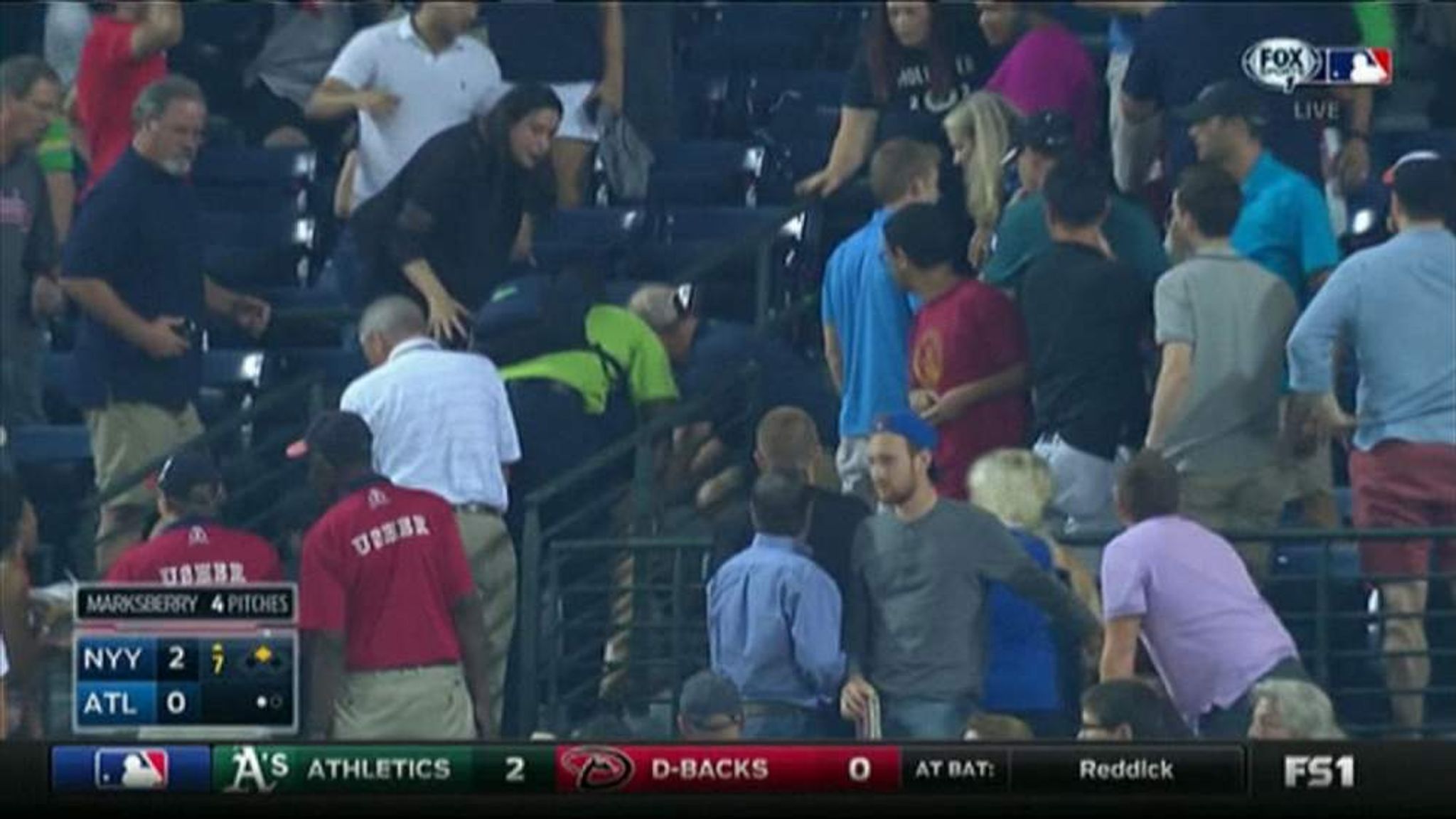 Fan dies after fall from upper deck at Atlanta Braves game