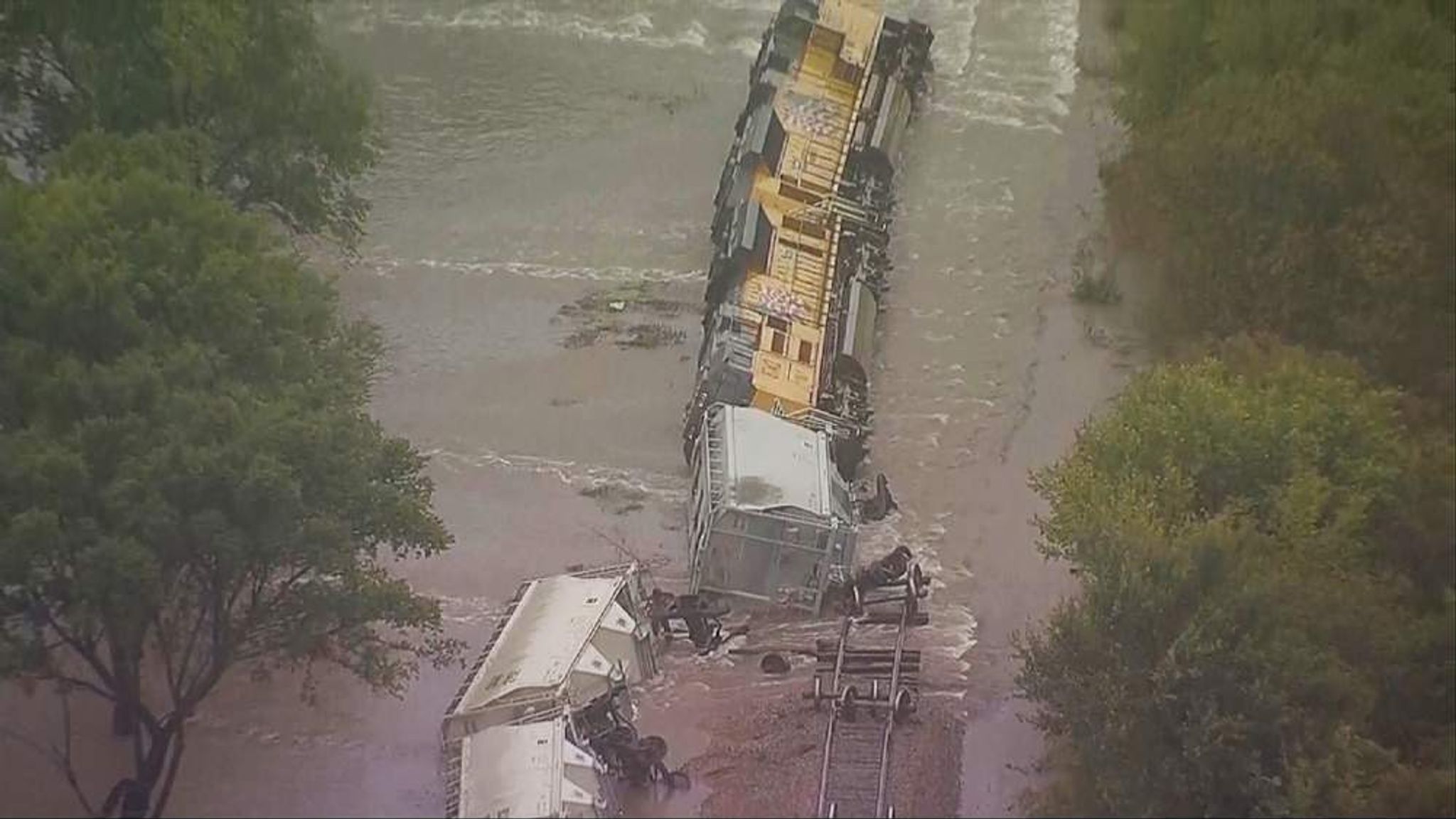 Train Derailed As Texas Hit By Widespread Floods US News Sky News