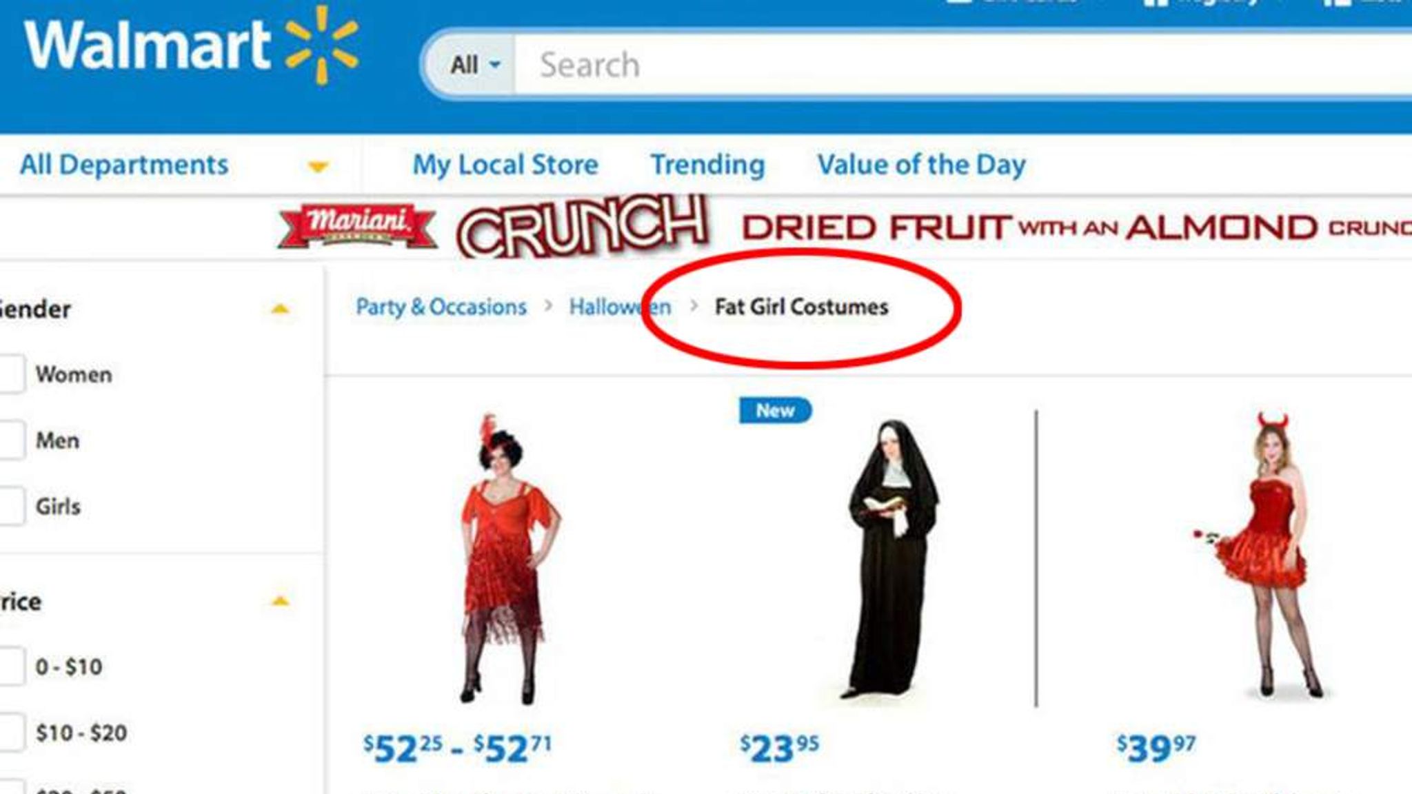 walmart-apologises-for-fat-girl-costumes-us-news-sky-news