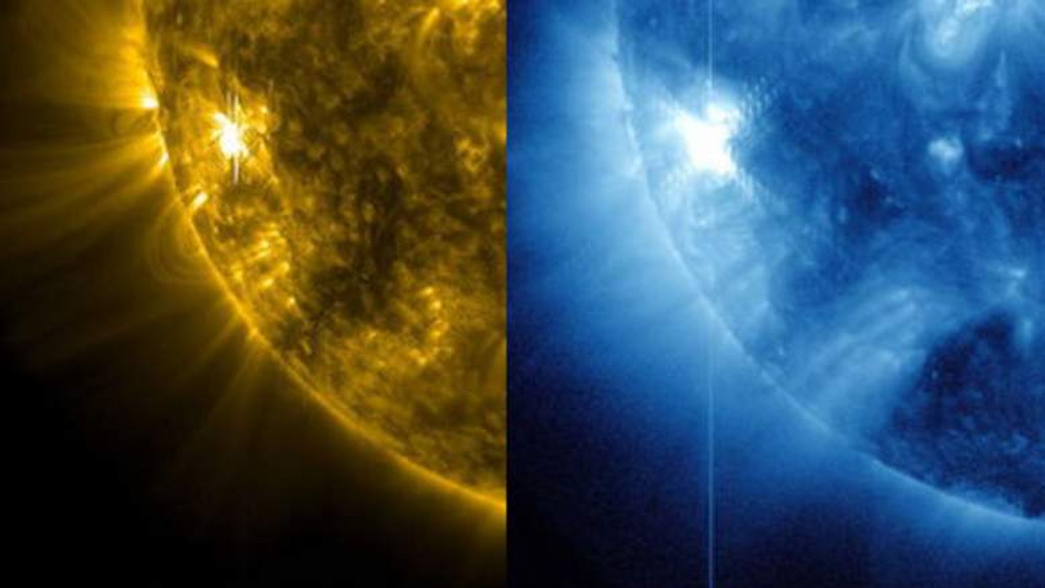 Sun Unleashes Powerful Solar Flare | World News | Sky News