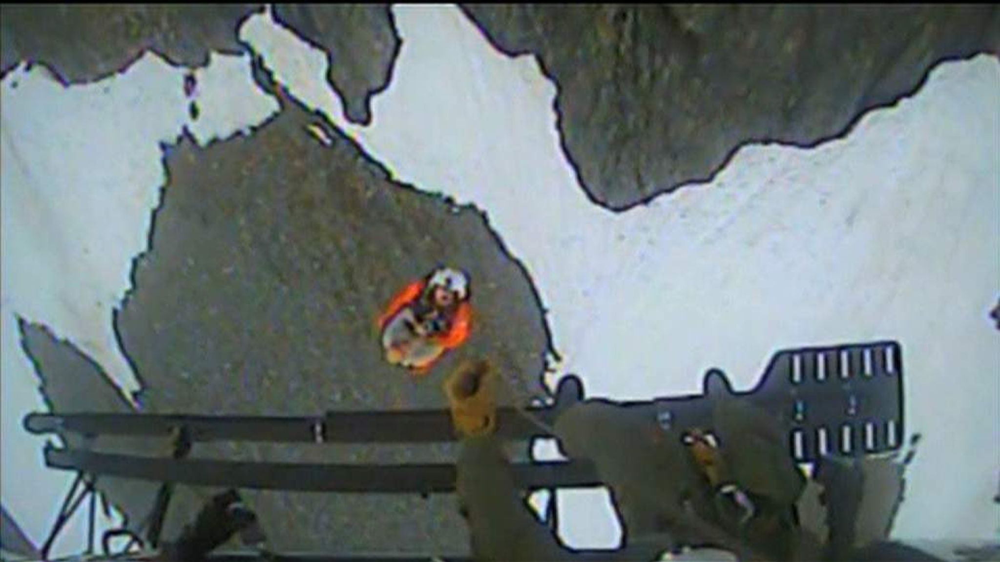 Dramatic Footage Of Helicopter Cliff Rescue Us News Sky News