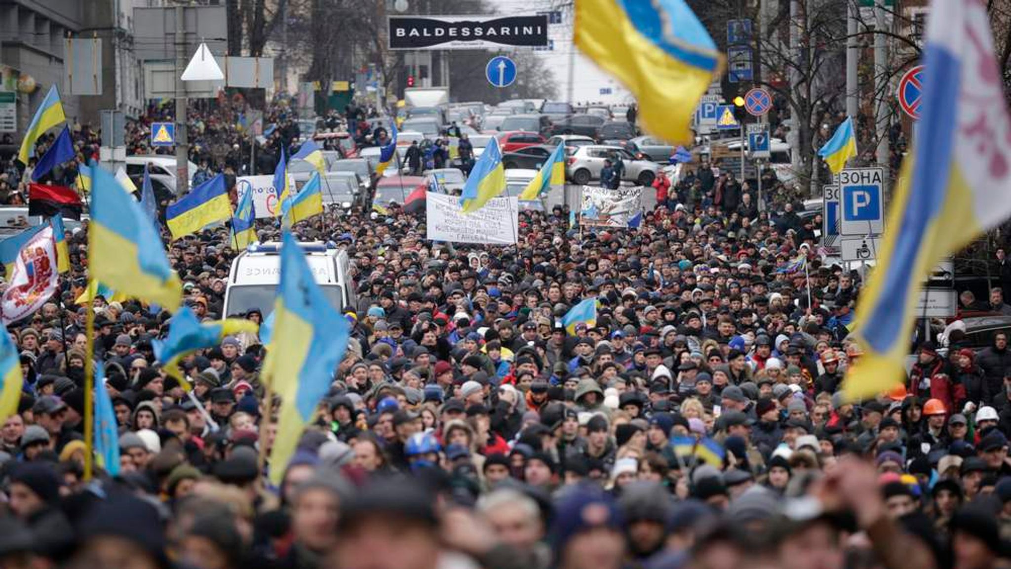 Ukraine Anti-Government Demos Gain Strength | World News | Sky News