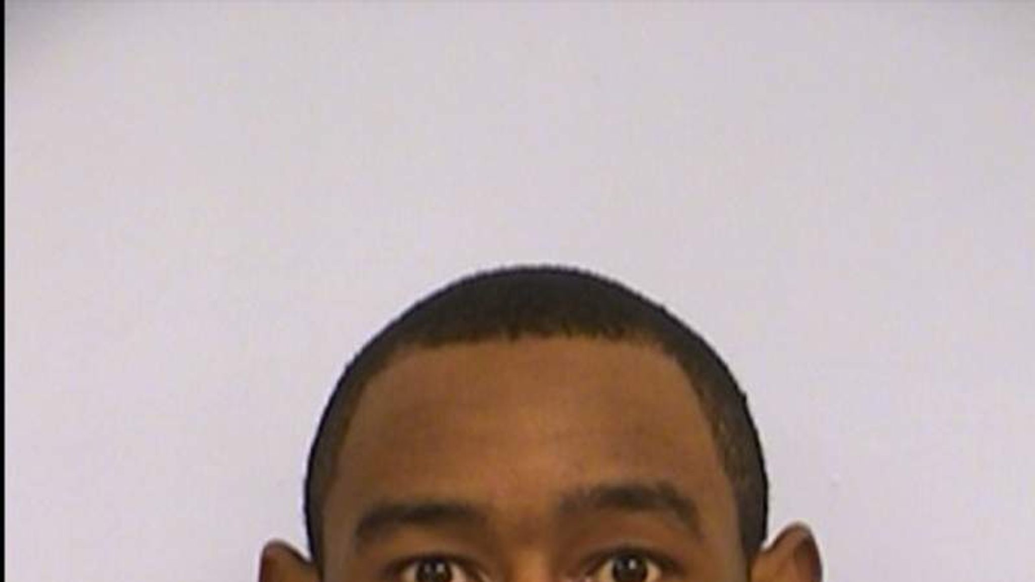Mug shot of rapper Tyler the Creator after his arrest for inciting a riot a...