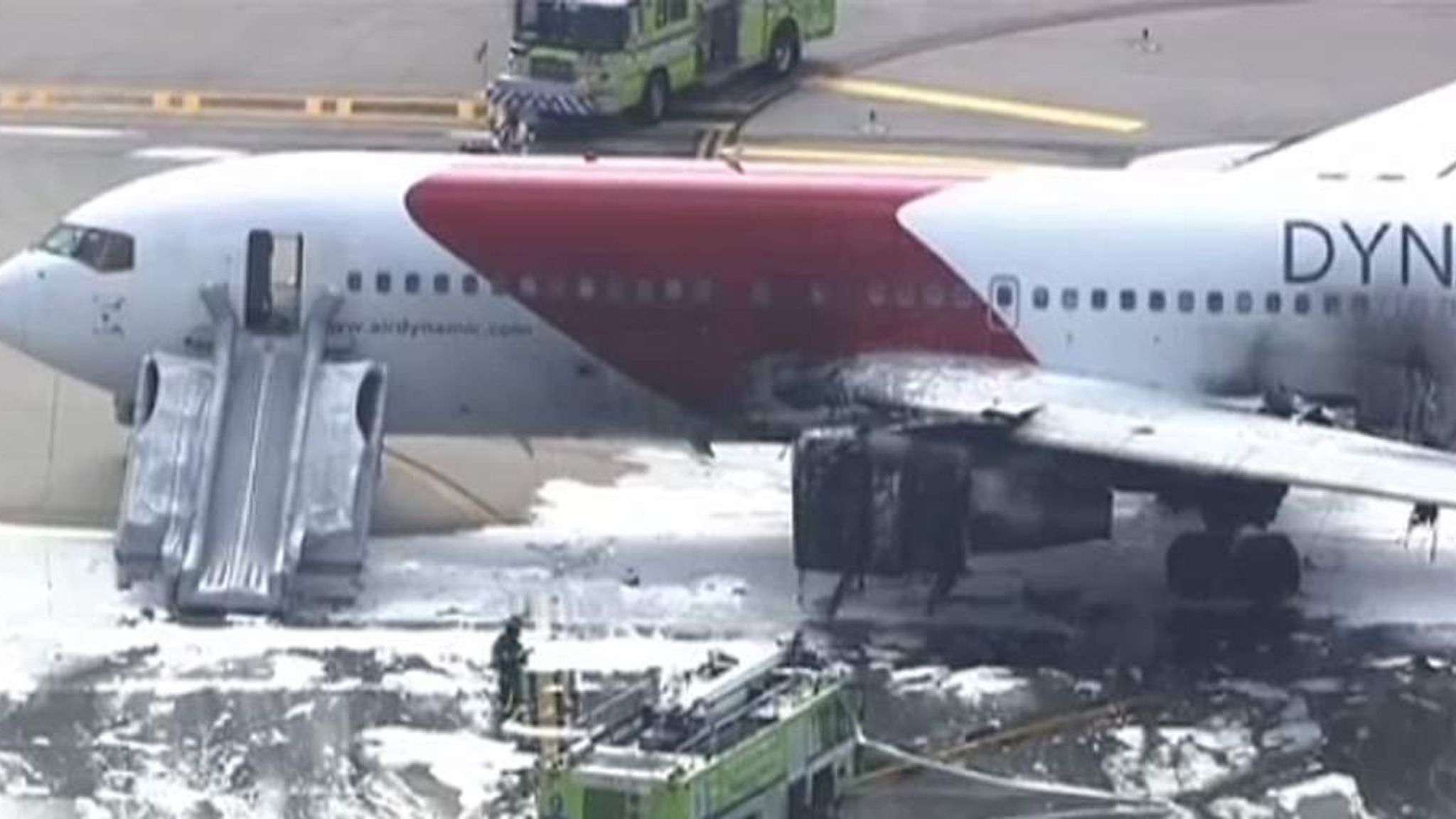 Fifteen Hurt After Passenger Jet Catches Fire | US News | Sky News