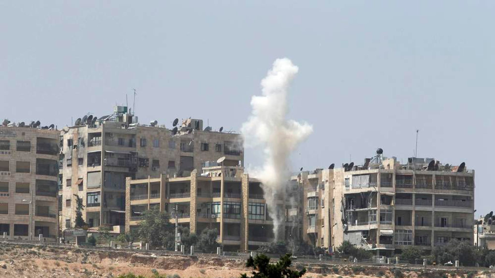 Syrian Rebels Strike Air Defence Targets | World News | Sky News