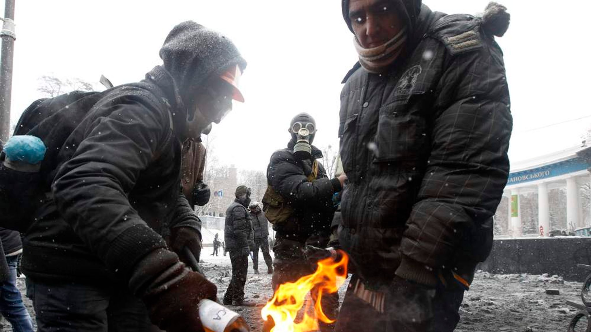 Ukraine Protesters 'Shot Dead By Police' | World News | Sky News