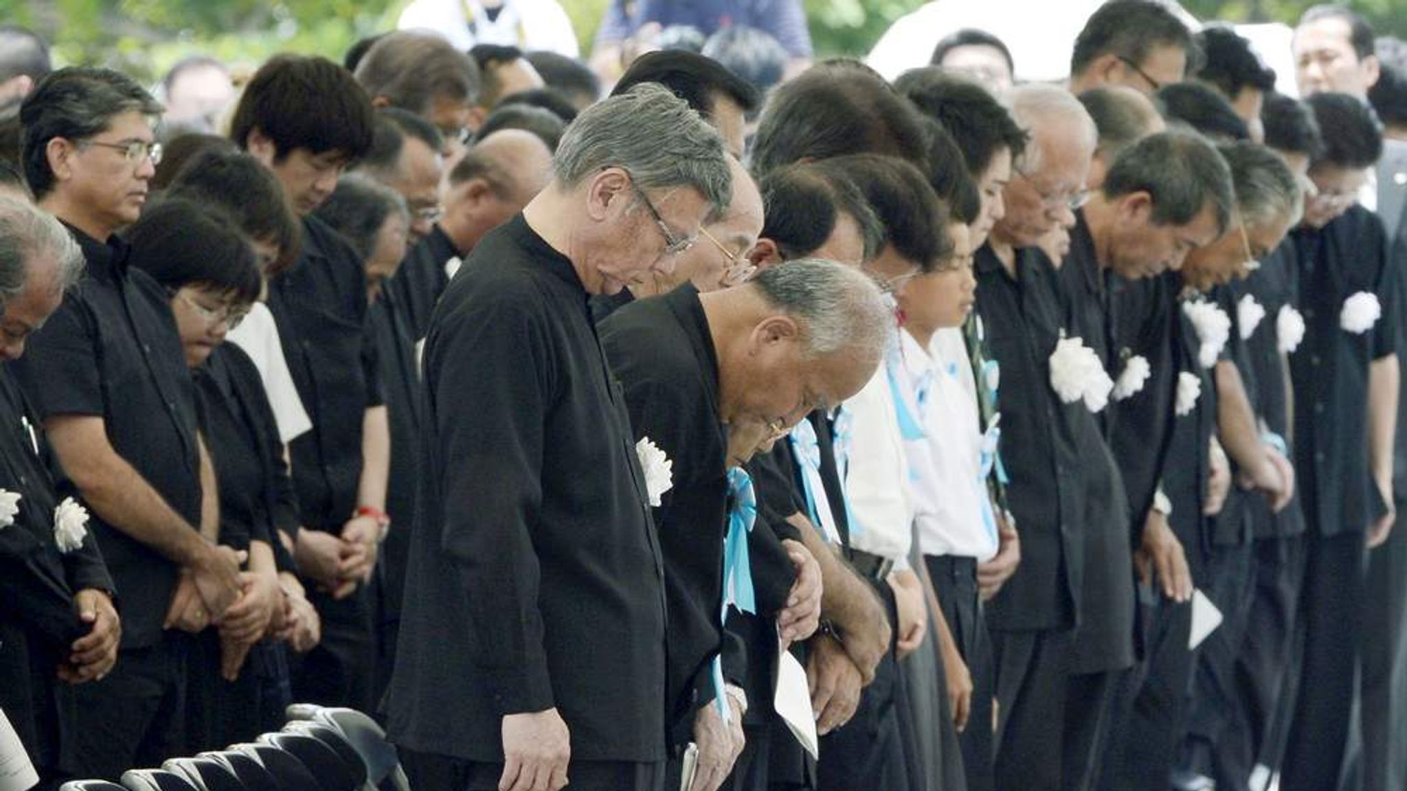 Japan PM Heckled At Okinawa Battle Anniversary | World News | Sky News