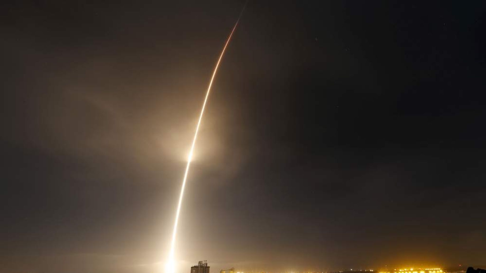 SpaceX Rocket In Historic Vertical Landing World News Sky News