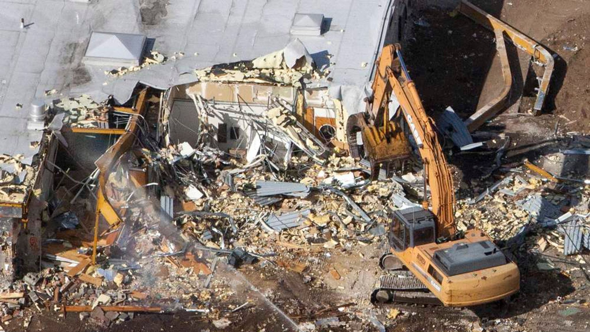 Sandy Hook School Demolition Begins In Newtown US News Sky News