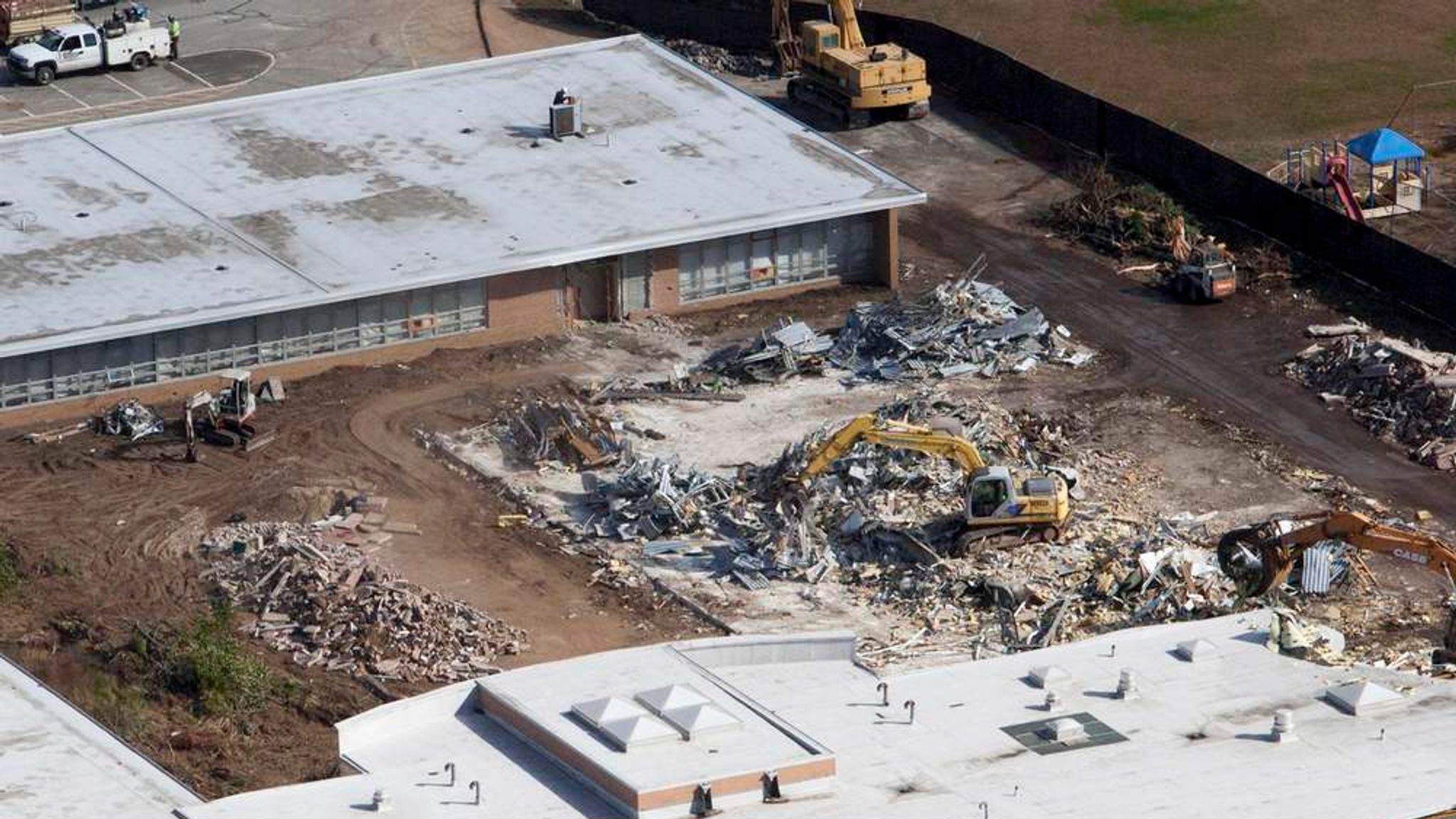 Sandy Hook School Demolition Begins In Newtown US News Sky News