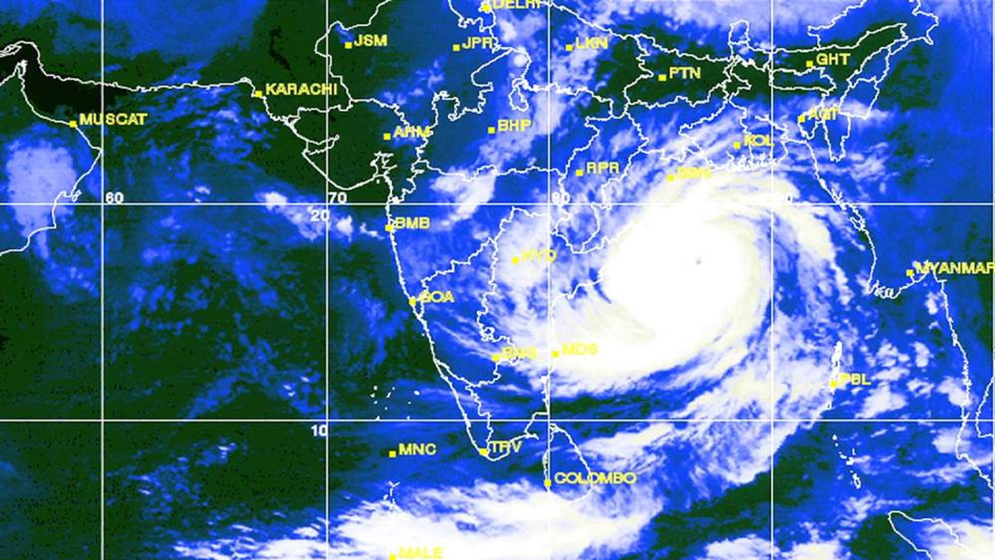 Cyclone Phailin Batters India S East Coast World News Sky News