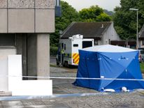 Police at the scene at Donside Court in the Tillydrone area of Aberdeen