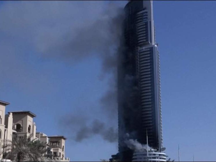 Massive Fire Engulfs Luxury Hotel In Dubai