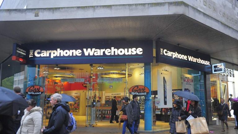 Carphone Warehouse mobile phone store on Oxford street