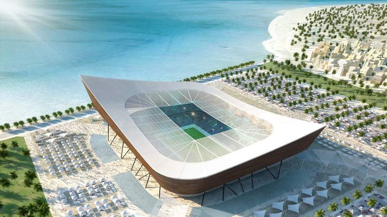Al Shamal stadium pictured in artist's impression as one of stadiums for World Cup in Qatar.