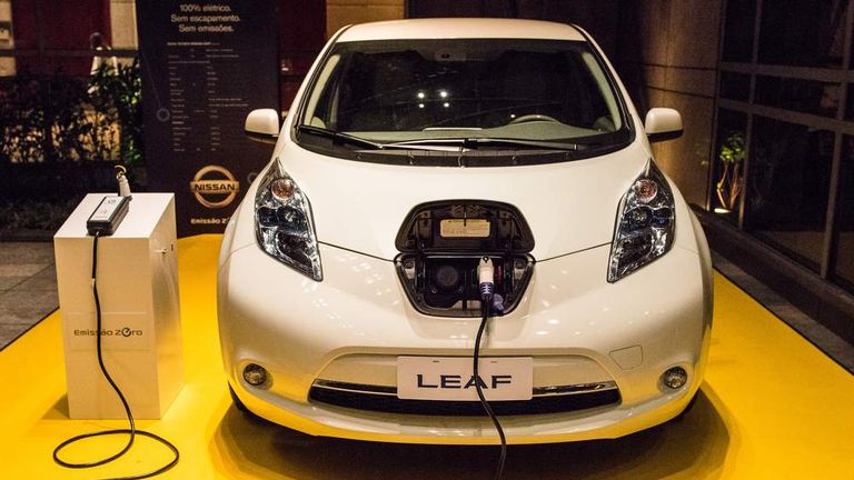 Nissan Leaf Electric Car zero emission vehicle
