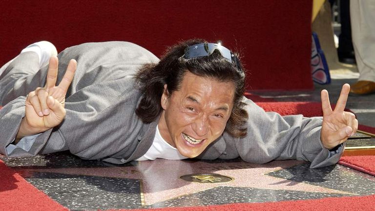 Jackie Chan Gets A Star On Hollywood Walk of Fame in 2002