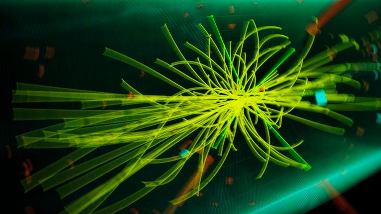 Higgs Boson Graphic Shows Particle Collision