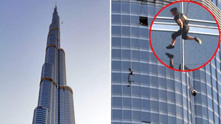 Tom Crusie Films Stunts For Mission Impossible 4