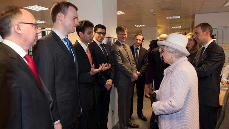 Queen Elizabeth II And The Duke Of Edinburgh Visit The Bank Of England