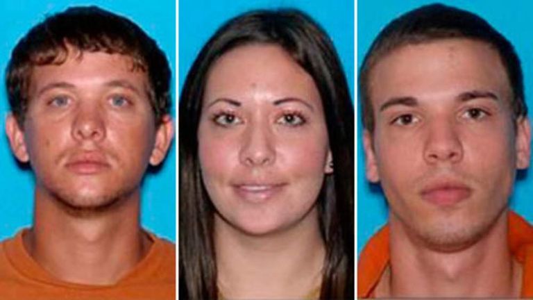 Dylan Dougherty Stanley, 26, Lee Grace E. Dougherty, 29, and Ryan Edward Dougherty, 21 are shown in a composite image
