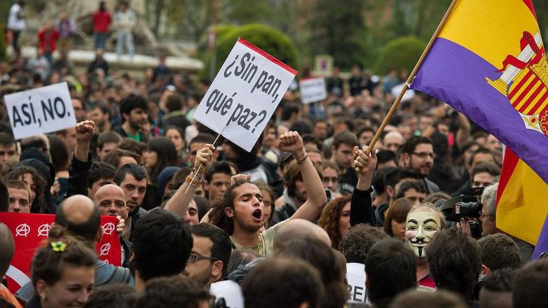 Protest in Madrid