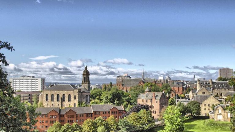 The Scottish city of Glasgow