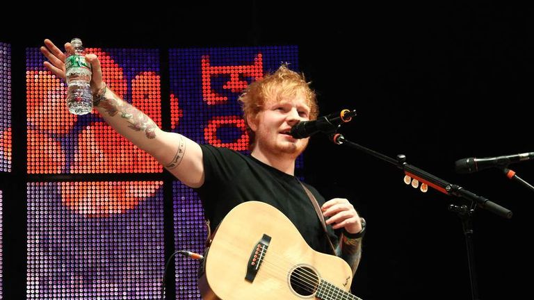 Ed Sheeran performs in New York City's Madison Square Garden