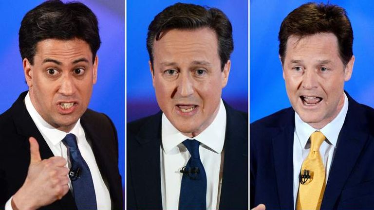 Ed Miliband, David Cameron And Nick Clegg