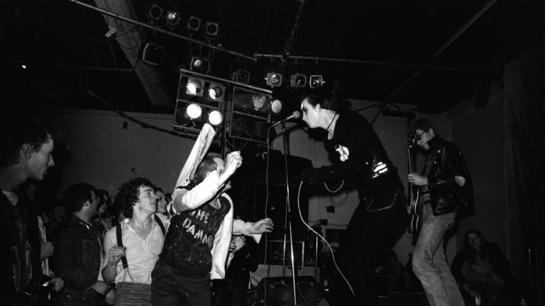 The Damned performing in 1976