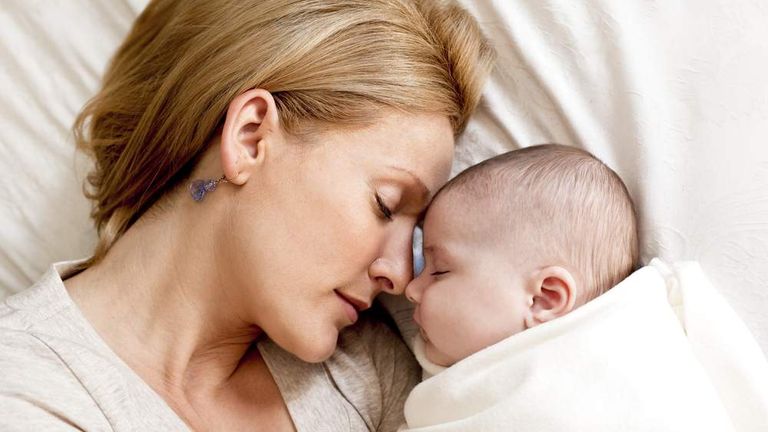 Mother Sleeping With Baby