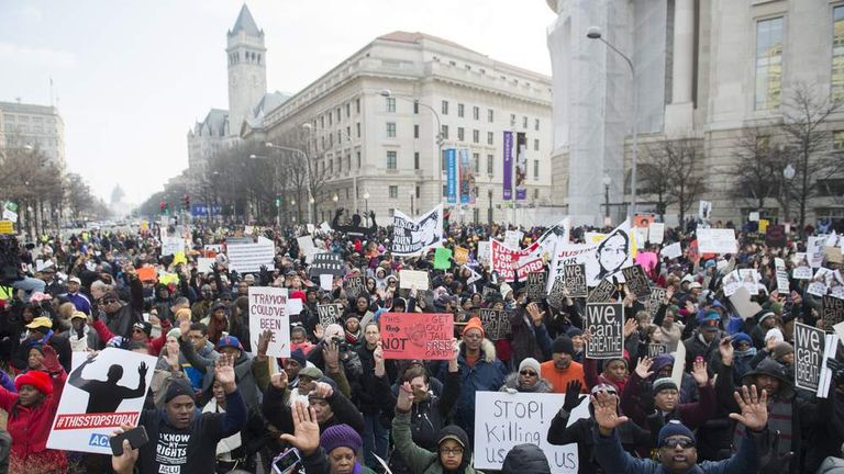 Thousands March Against US Police Killings | US News | Sky News