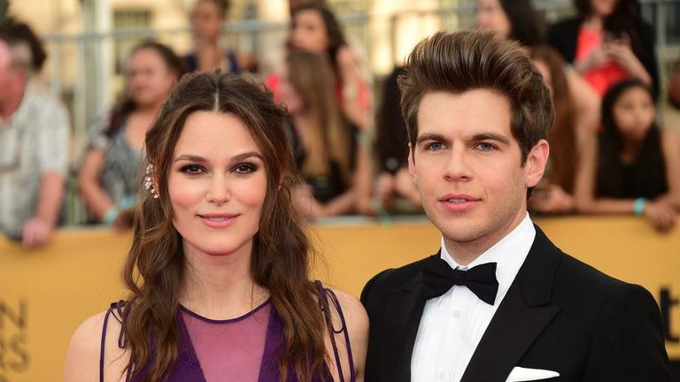 Keira Knightley (L) and musician James Righton