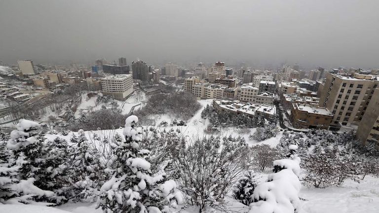 Heavy snowfall in Iran