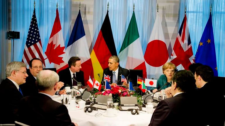 G7 leaders meet to discuss Ukraine during a nuclear summit.
