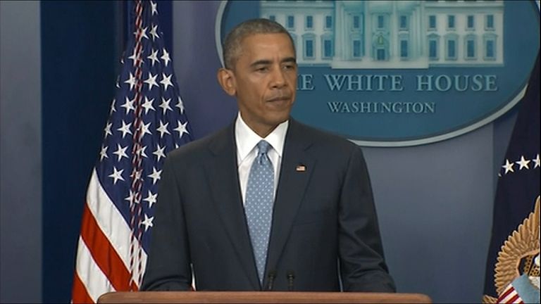 Obama Calls For Unity After Officers Shot