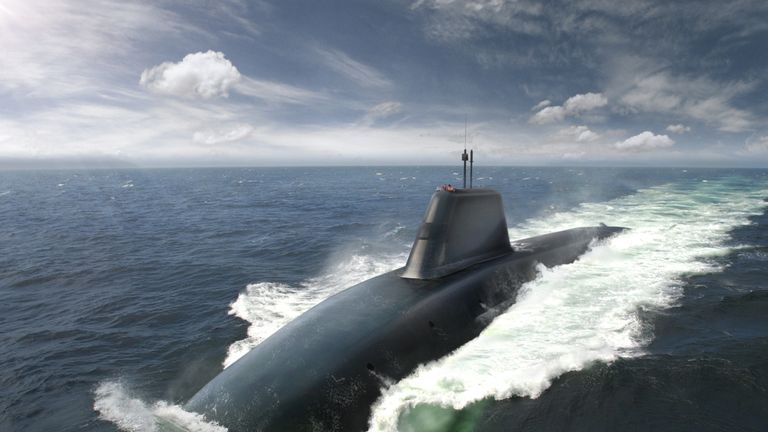 An illustration of what the new submarines will look like. Pic: BAE Systems