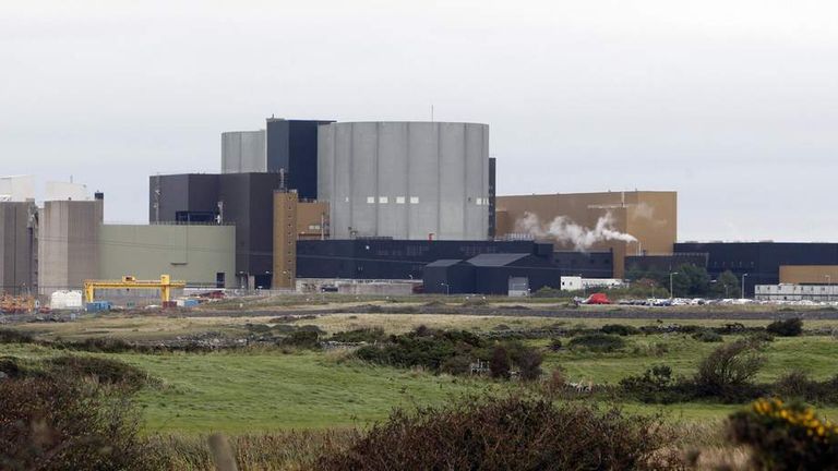 Wylfa Nuclear Power Station is pictured