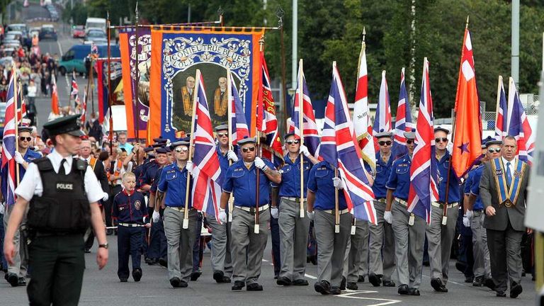 Orange Order Rally Orange Order March On 'Glorious Twelfth' | UK News | Sky News