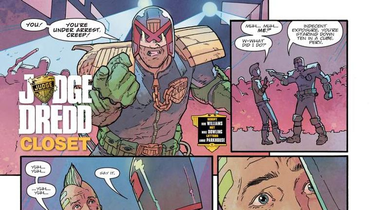 Judge Dredd Fans Upset By Suggestion He's Gay | Ents & Arts News | Sky News