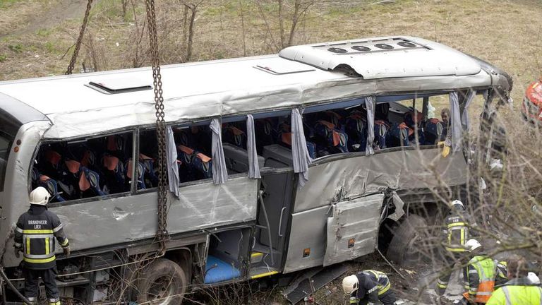 Belgium: Five Killed In School Party Bus Crash | World News | Sky News