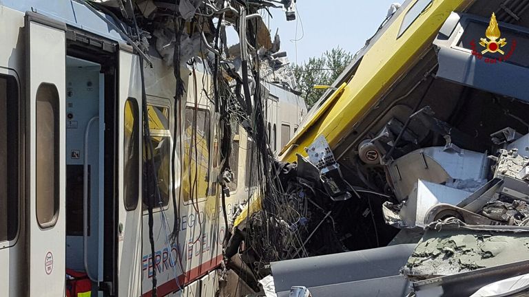 Rescue workers have been pulling passengers from the wreckage