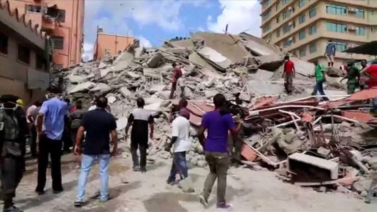 Tanzania Building Collapse Buries Dozens | World News | Sky News