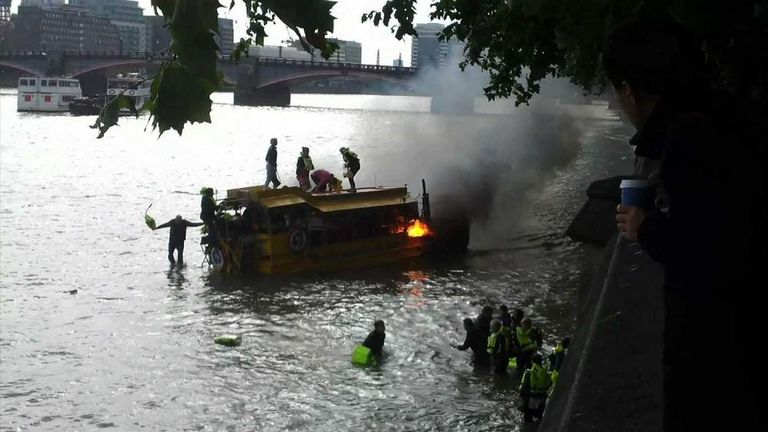 Duck Boat fire