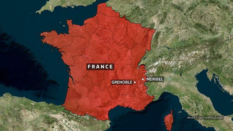 Map of Grenoble, France
