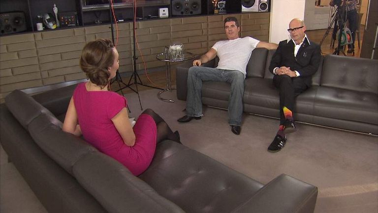 Sky's Isabel Webster interviews Harry Hill and Simon Cowell about the X Factor musical