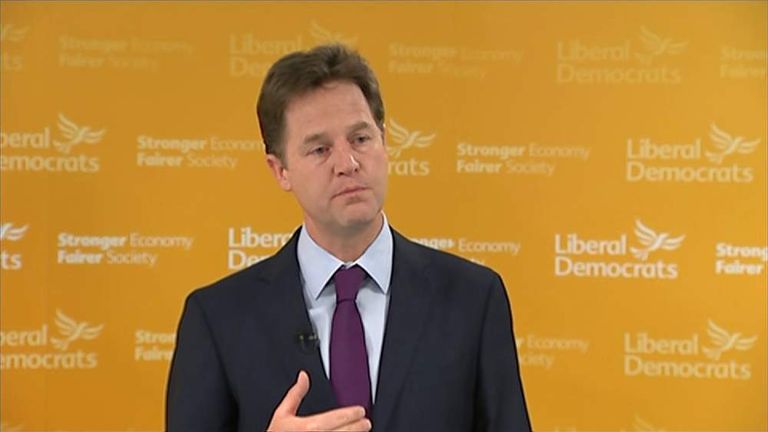 Nick Clegg Makes Education Spending Pledge Politics News Sky News