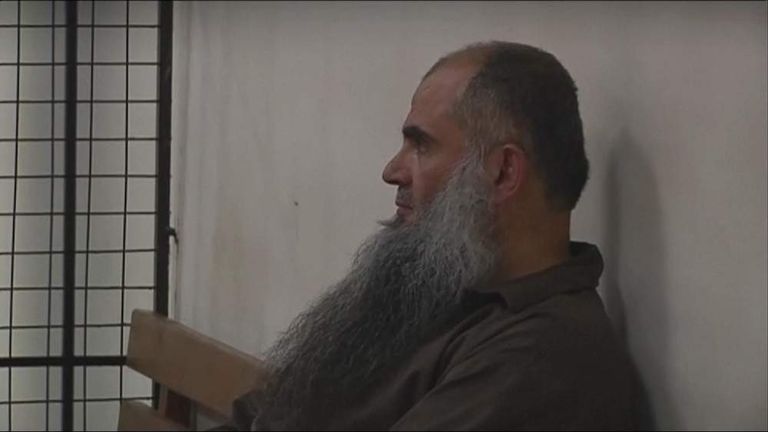 Abu Qatada in court in Jordan