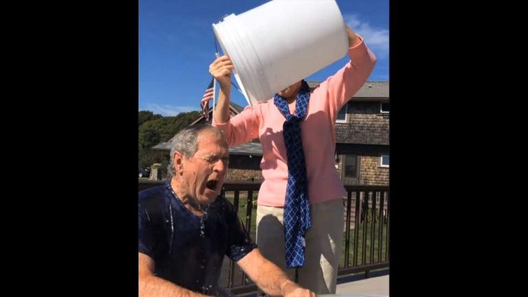 George Bush ice bucket challenge