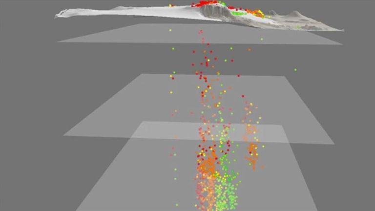 Iceland volcano seismic activity graphic